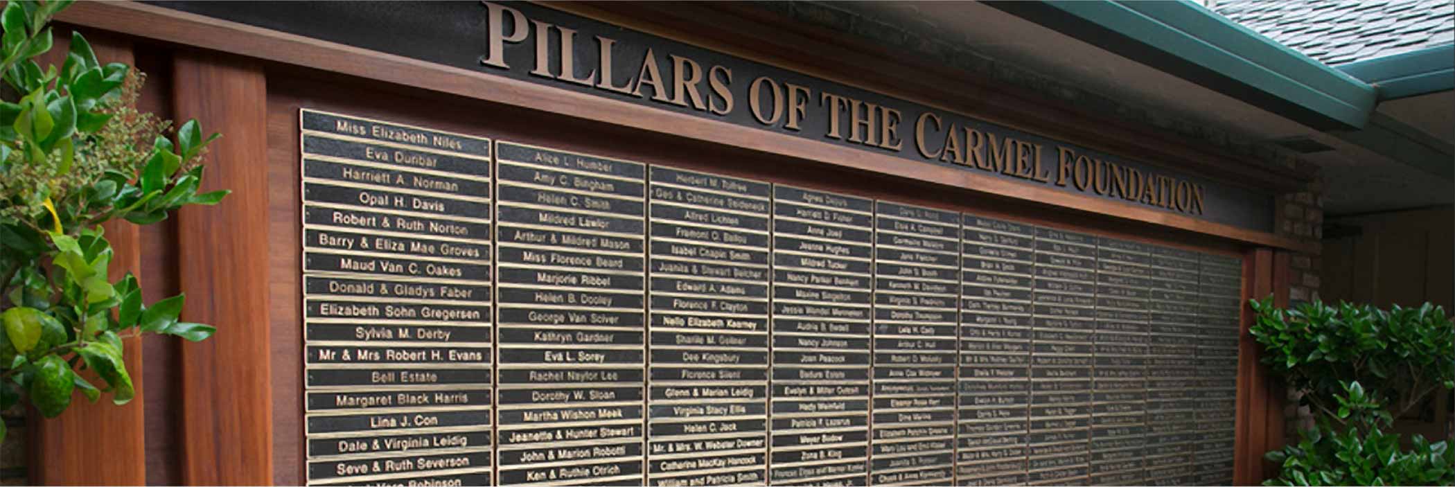 picture of The Carmel Foundation pillar wall 