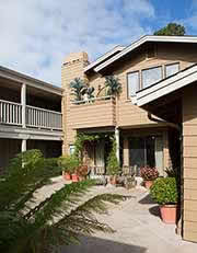 the courtyard outside of Norton Court.