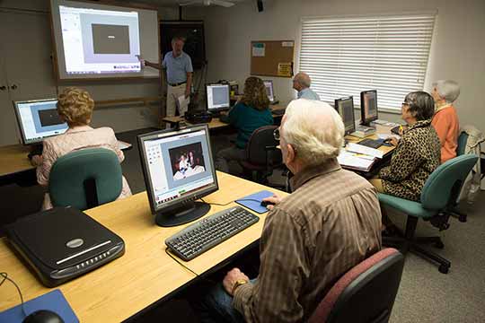 a room of students in the tech center